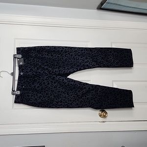 NWT Express velvet leopard print skinny high rise jeans 12s